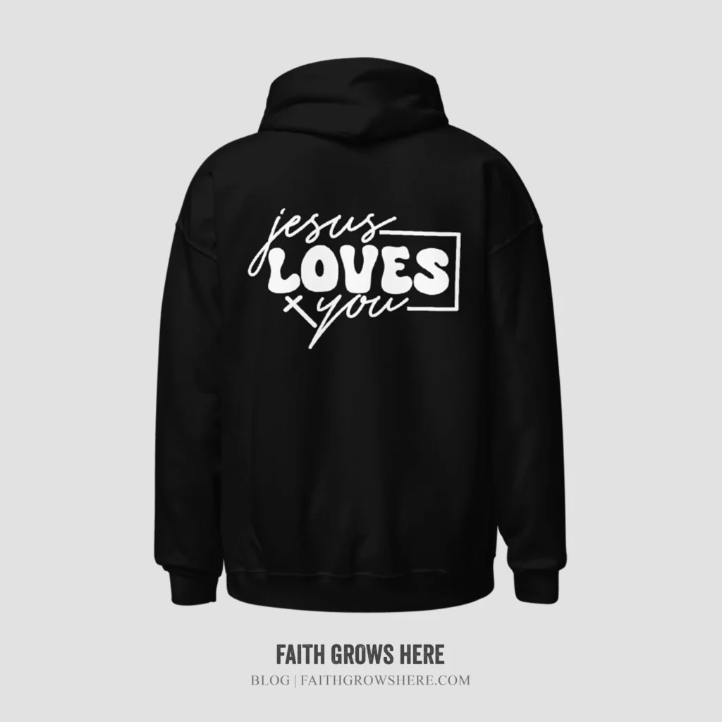 Jesus loves you hoodie mockup